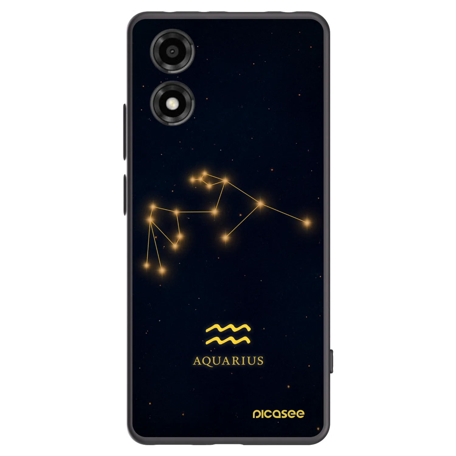 Picasee silikonowe czarne etui na Motorola Moto E14 - AQUARIUS