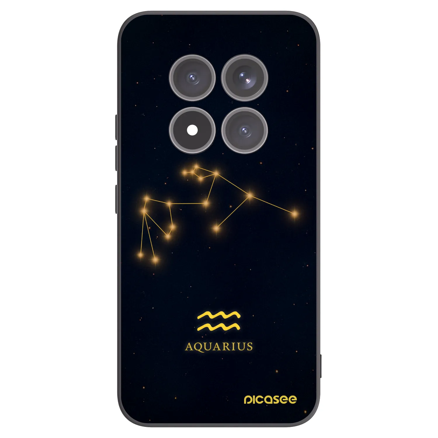 Picasee silikonowe czarne etui na Xiaomi Redmi Note 15 Pro+ - AQUARIUS