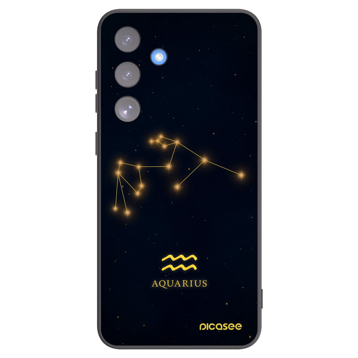 Picasee silikonowe czarne etui na Samsung Galaxy S25 FE 5G - AQUARIUS