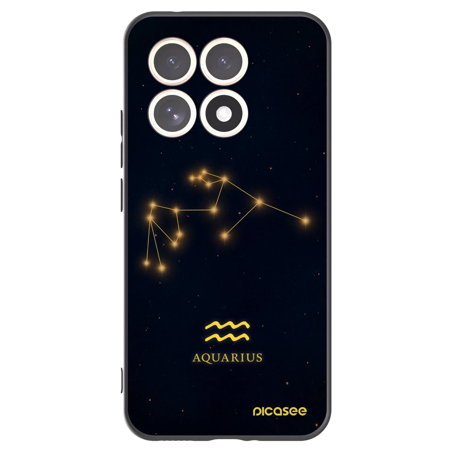 Picasee silikonowe czarne etui na Xiaomi 15T - AQUARIUS
