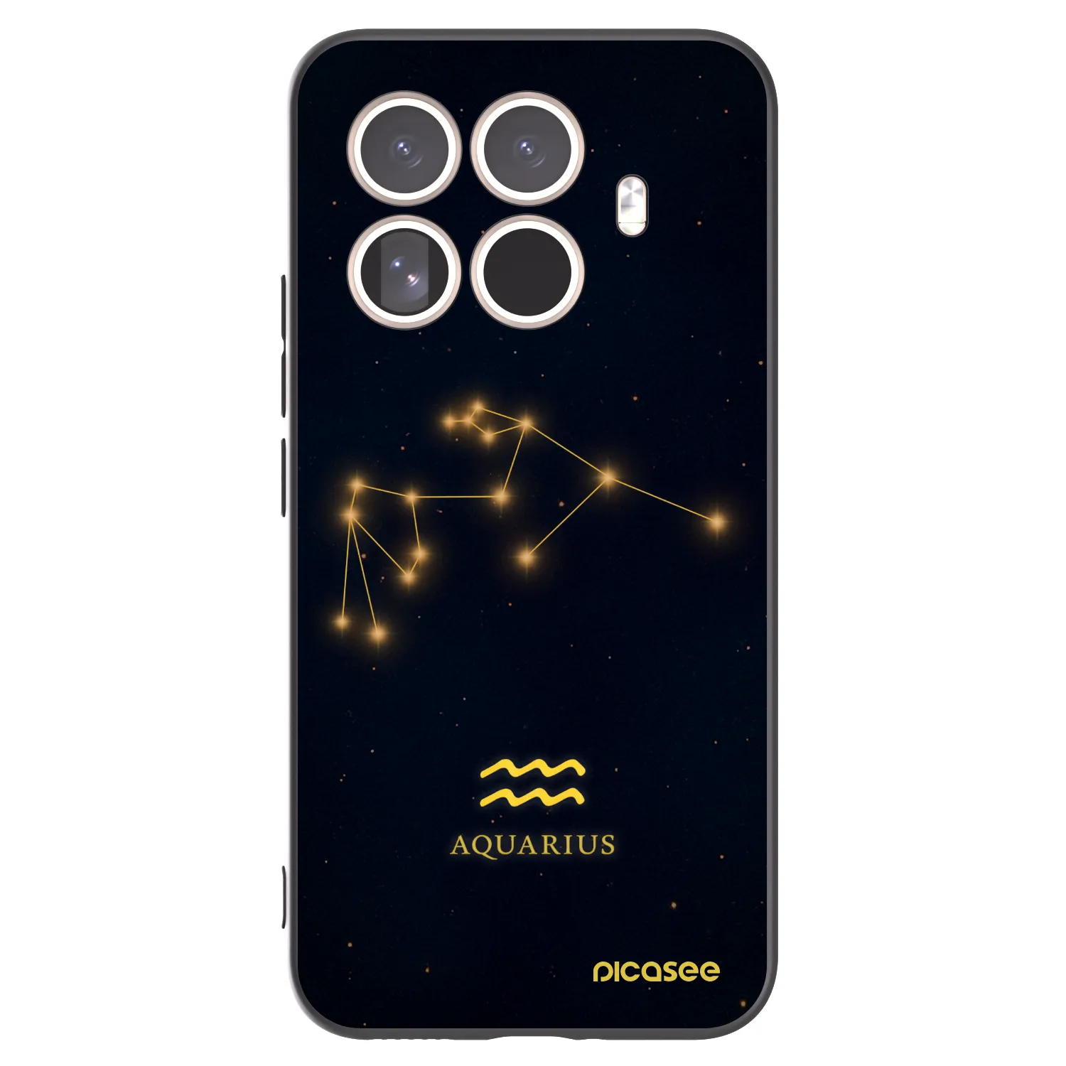 Picasee silikonowe czarne etui na Xiaomi 15T Pro - AQUARIUS