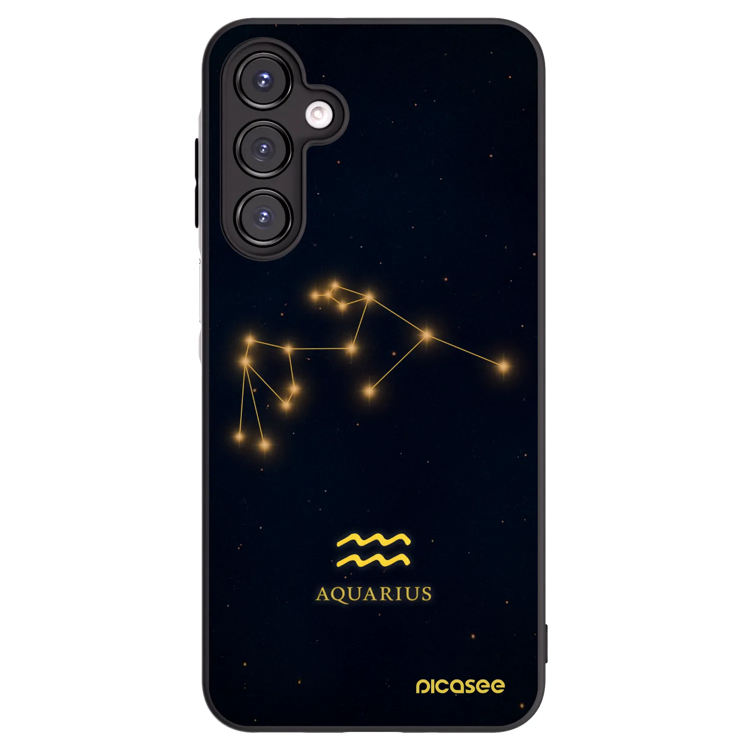 Picasee silikonowe czarne etui na Samsung Galaxy A16 4G - AQUARIUS