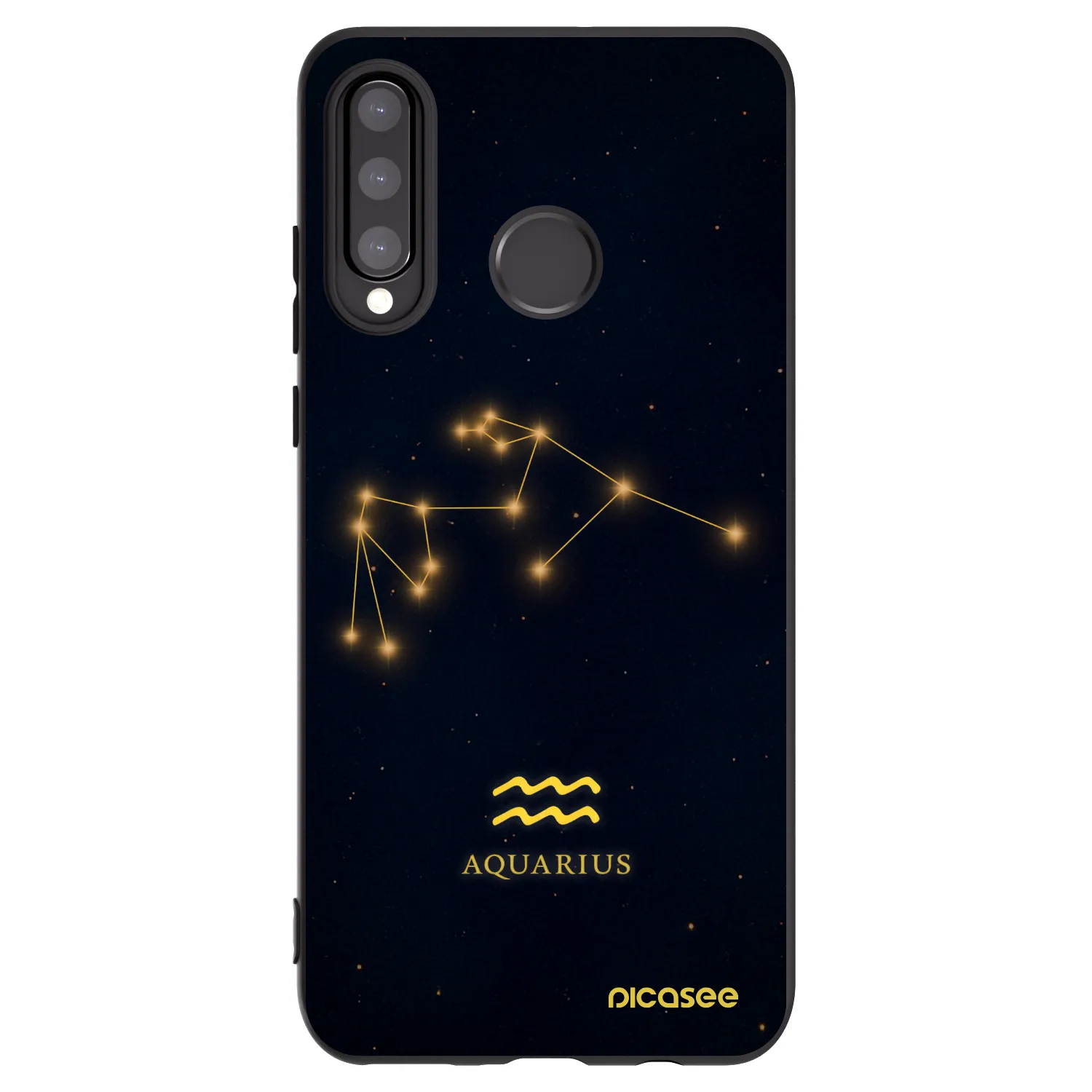Picasee silikonowe czarne etui na Huawei P30 Lite - AQUARIUS