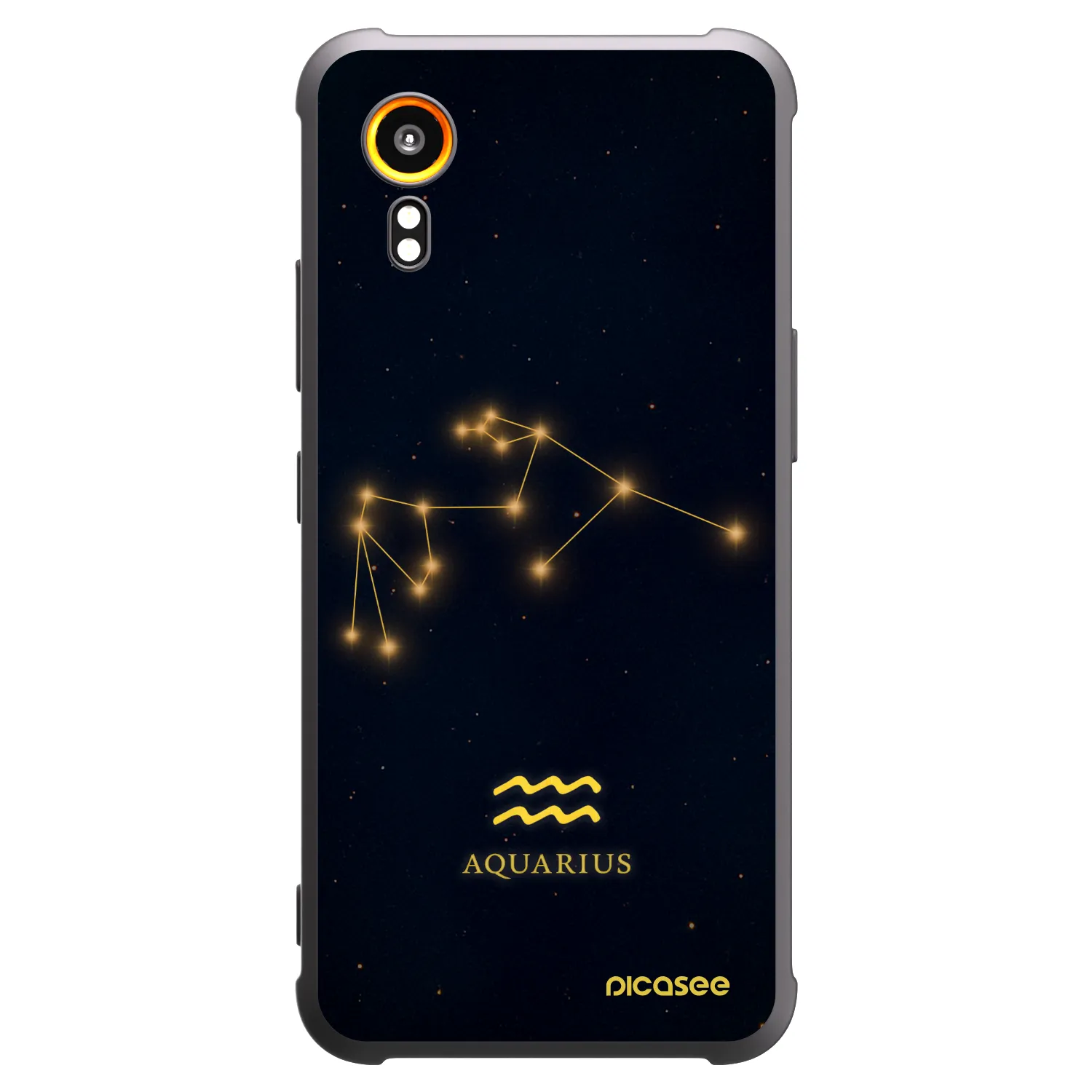 Picasee silikonowe czarne etui na Samsung Galaxy Xcover 7 - AQUARIUS