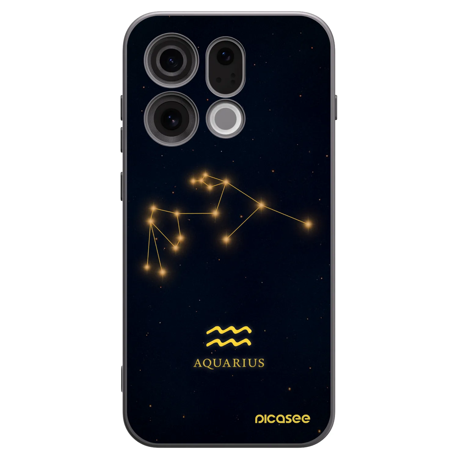 Picasee silikonowe czarne etui na OPPO Find X9 - AQUARIUS