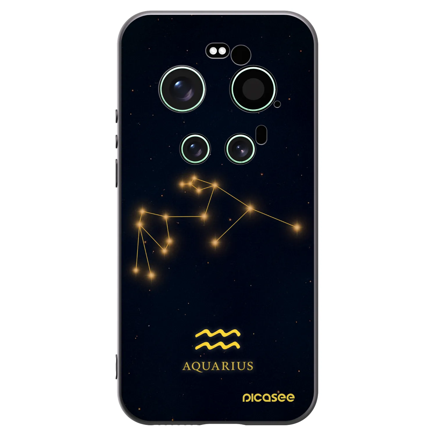 Picasee silikonowe czarne etui na Xiaomi 17 Ultra - AQUARIUS