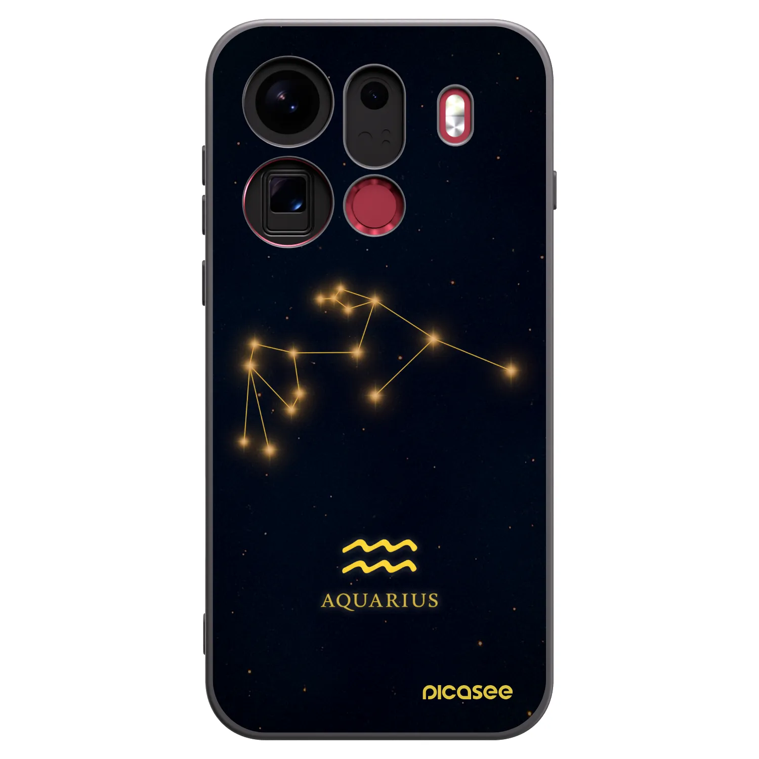 Picasee silikonowe czarne etui na OPPO Find X9 Pro - AQUARIUS