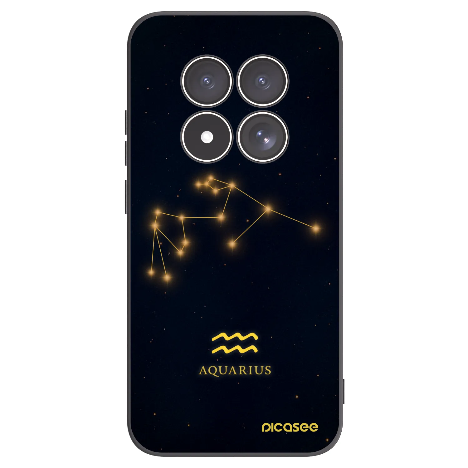 Picasee silikonowe czarne etui na Xiaomi Redmi Note 15 Pro 5G - AQUARIUS