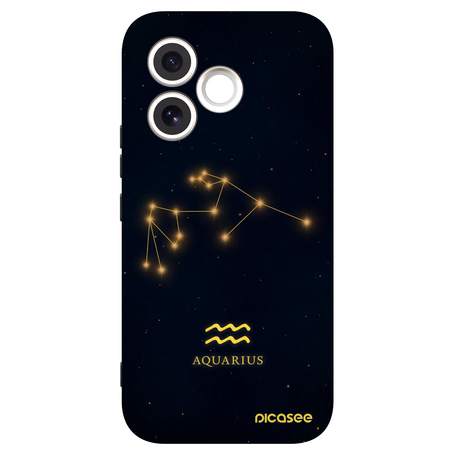 Picasee silikonowe czarne etui na Honor 600 Lite - AQUARIUS