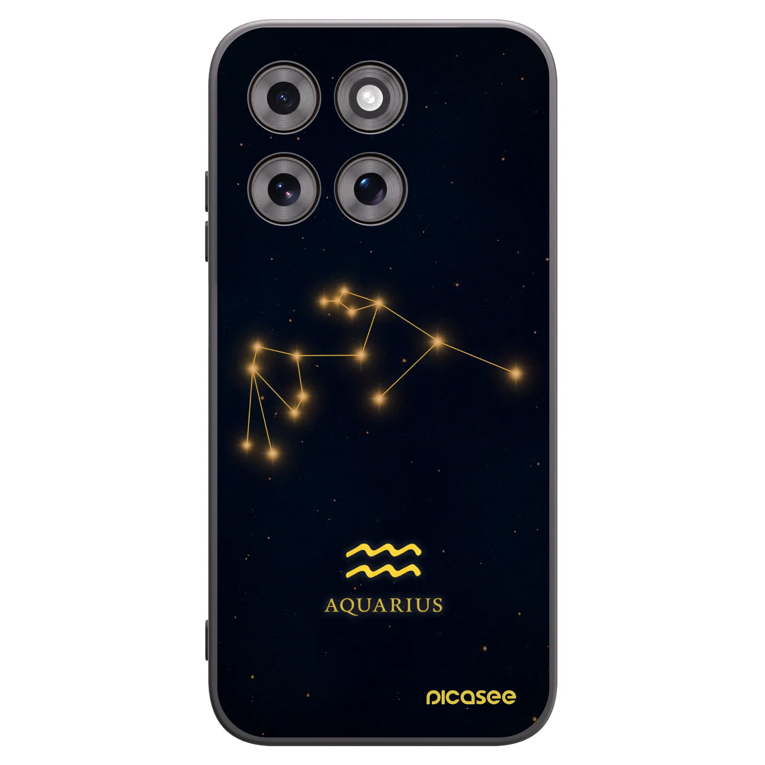 Picasee silikonowe czarne etui na Motorola Moto G77 - AQUARIUS