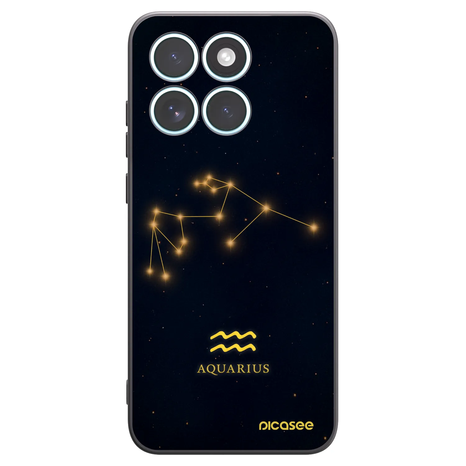 Picasee silikonowe czarne etui na Motorola Edge 70 Fusion - AQUARIUS