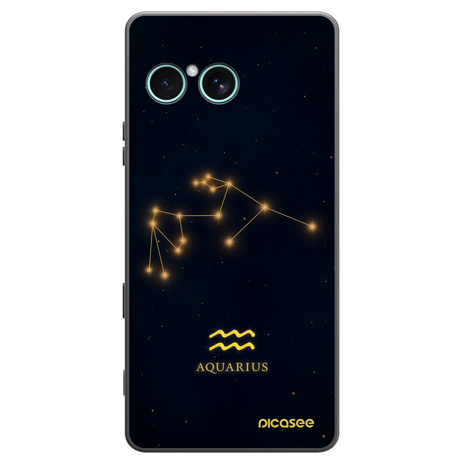 Picasee silikonowe czarne etui na Sony Xperia 10 VII - AQUARIUS
