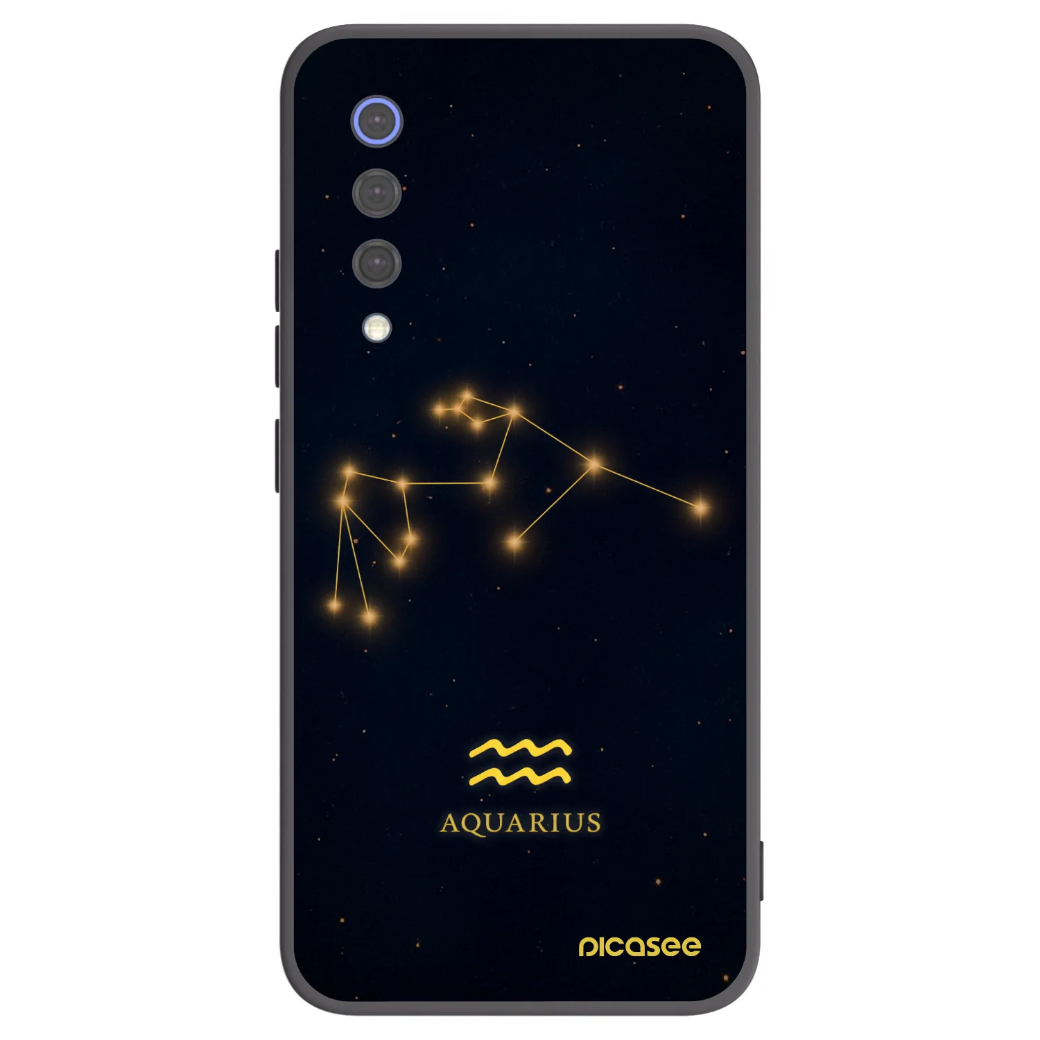 Picasee silikonowe czarne etui na Xiaomi Mi 9 SE - AQUARIUS