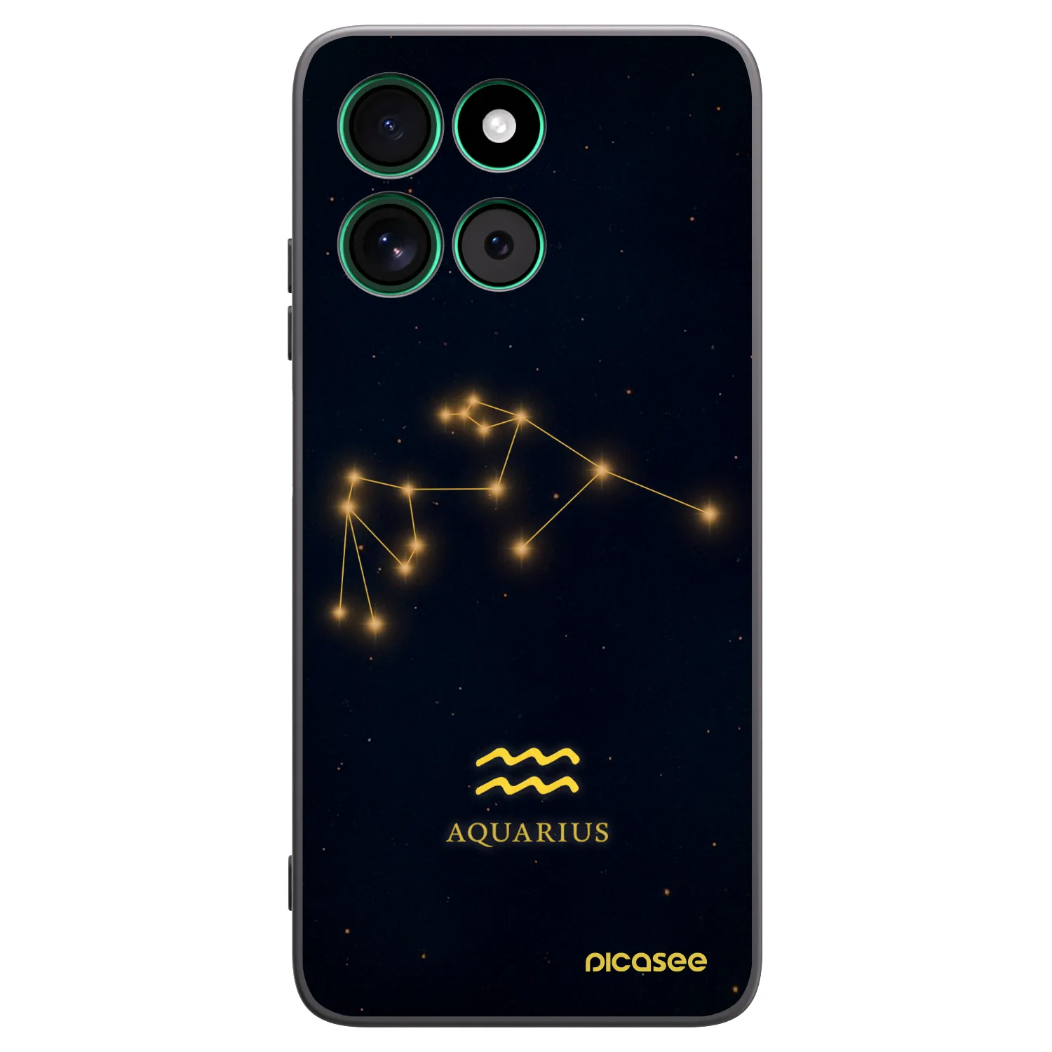 Picasee silikonowe czarne etui na Motorola Moto G57 Power - AQUARIUS