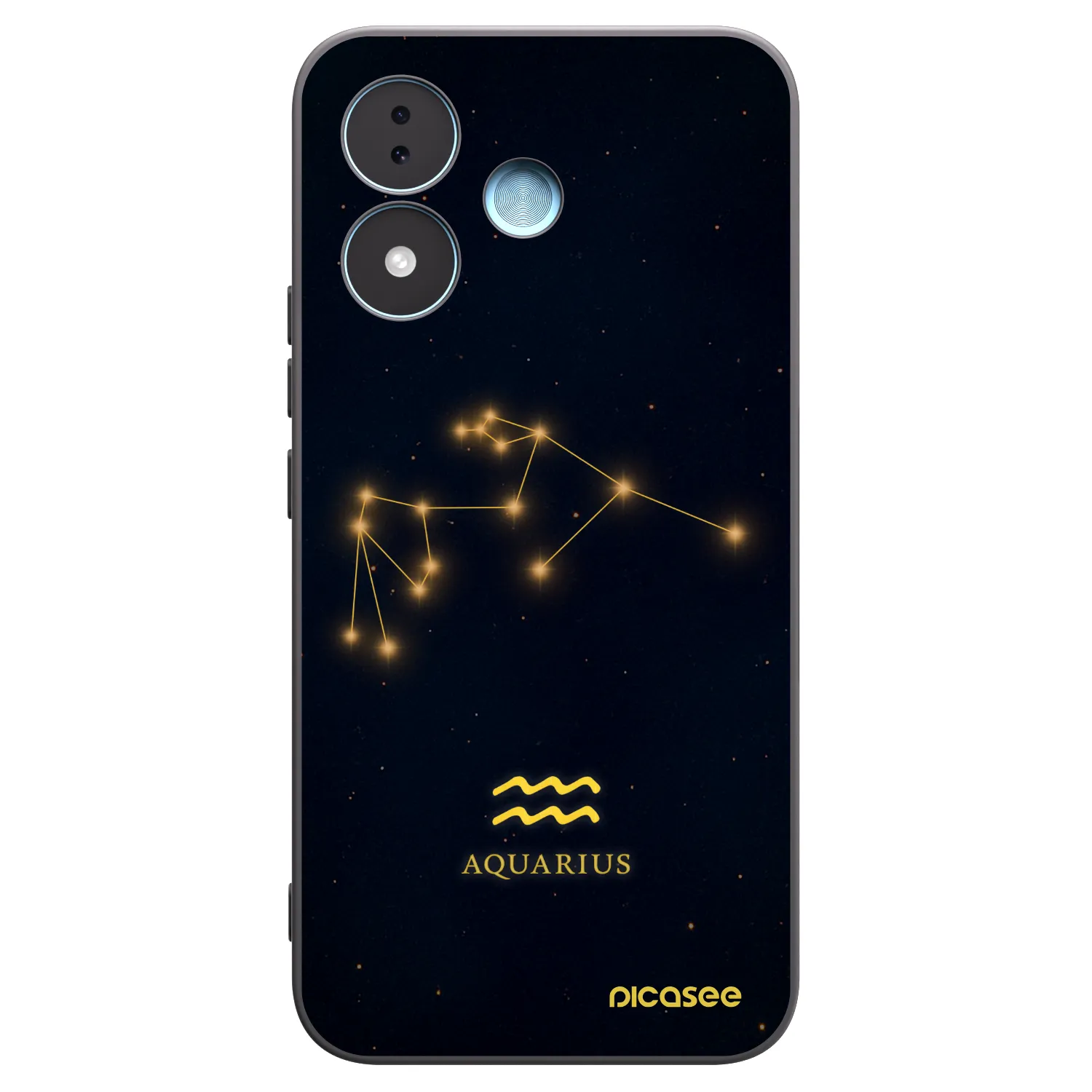 Picasee silikonowe czarne etui na Xiaomi Redmi Note 17 5G - AQUARIUS