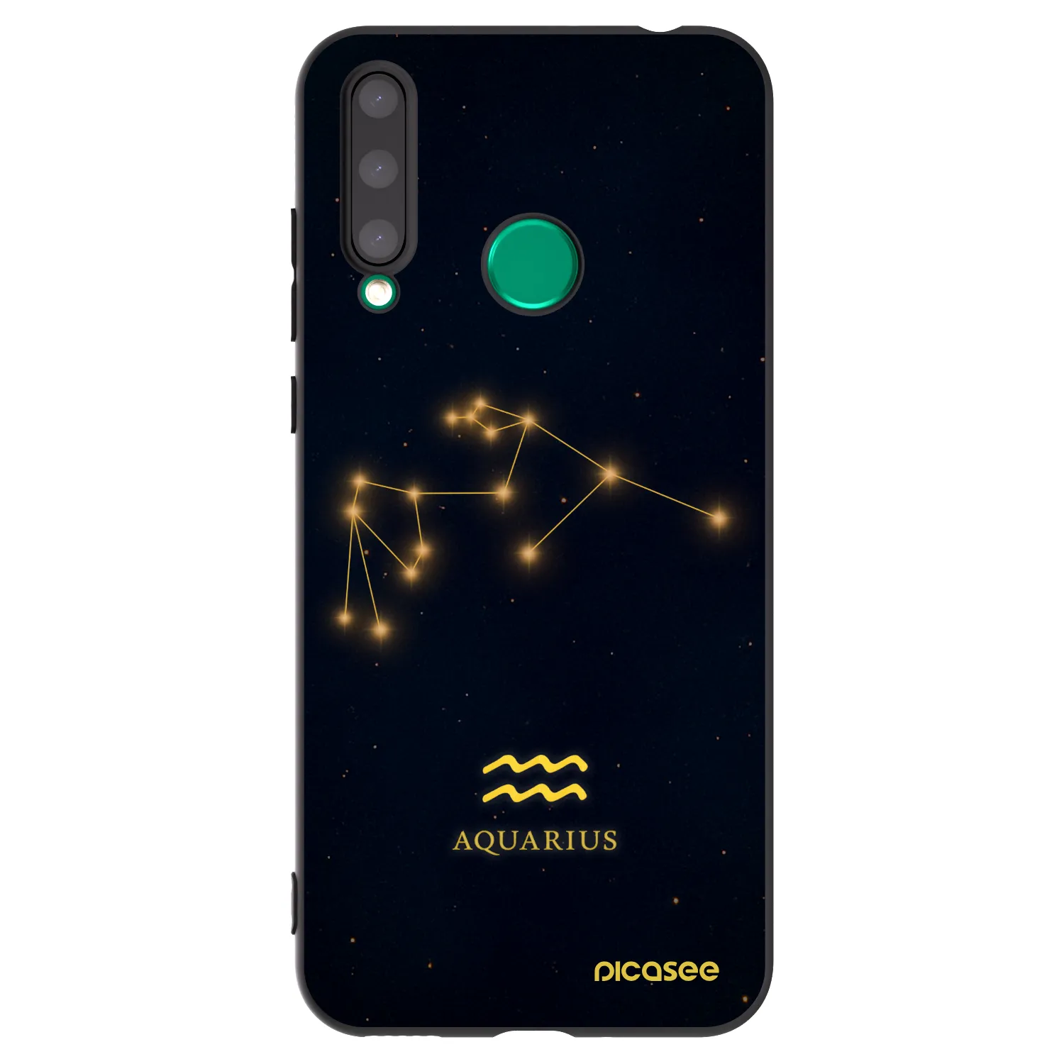 Picasee silikonowe czarne etui na Honor 20 Lite - AQUARIUS
