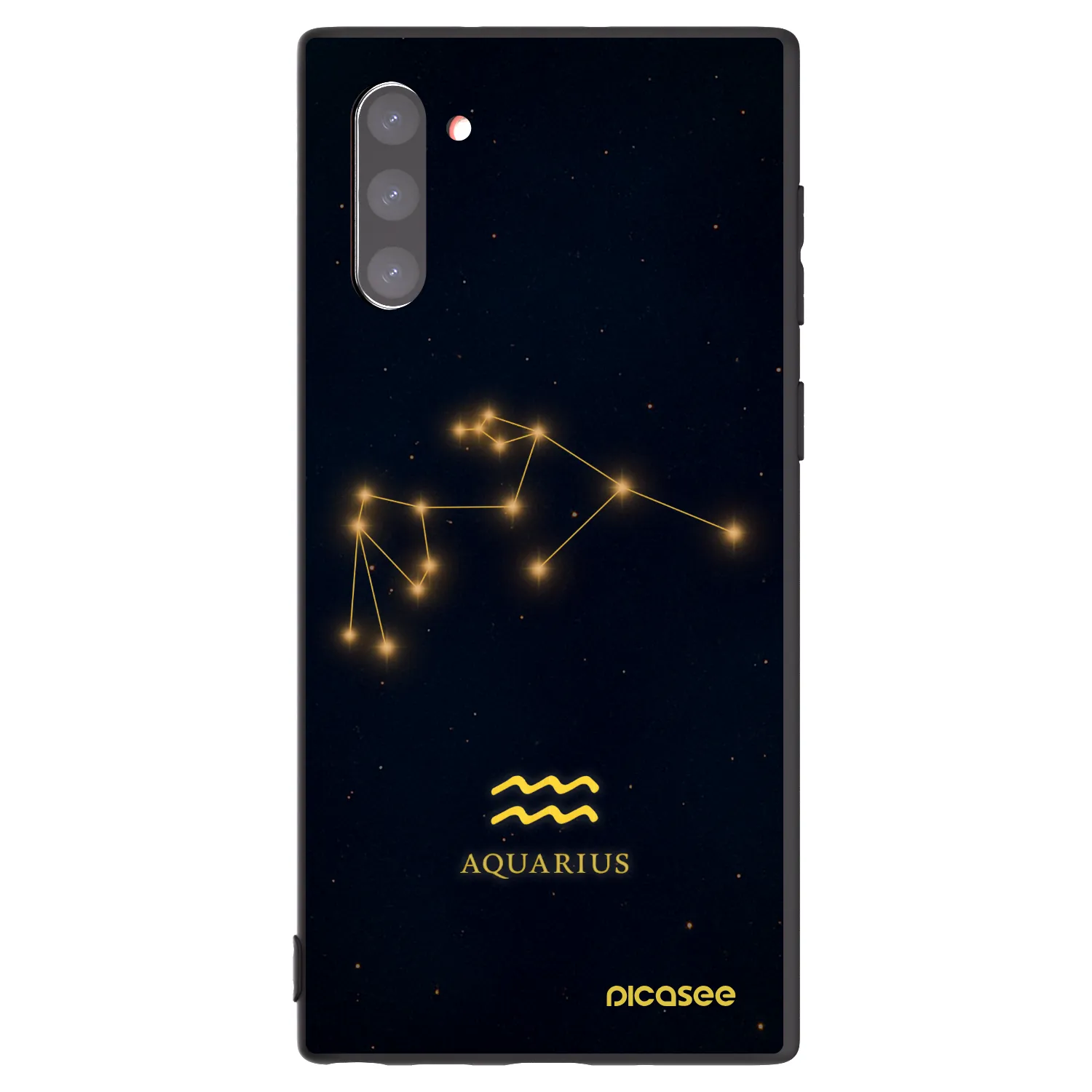 Picasee silikonowe czarne etui na Samsung Galaxy Note 10 N970F - AQUARIUS