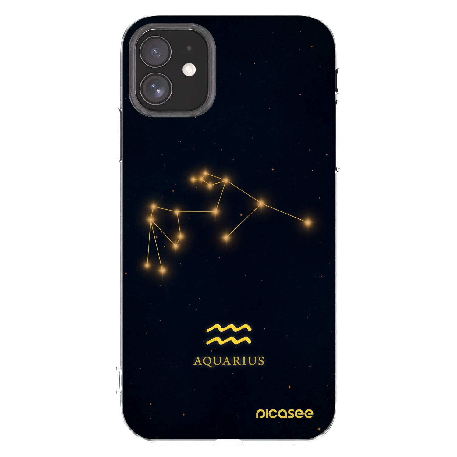 Picasee silikonowe przeźroczyste etui na Apple iPhone 11 - AQUARIUS
