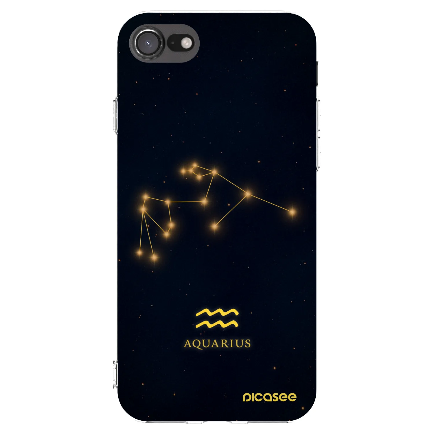 Picasee silikonowe przeźroczyste etui na Apple iPhone 8 - AQUARIUS