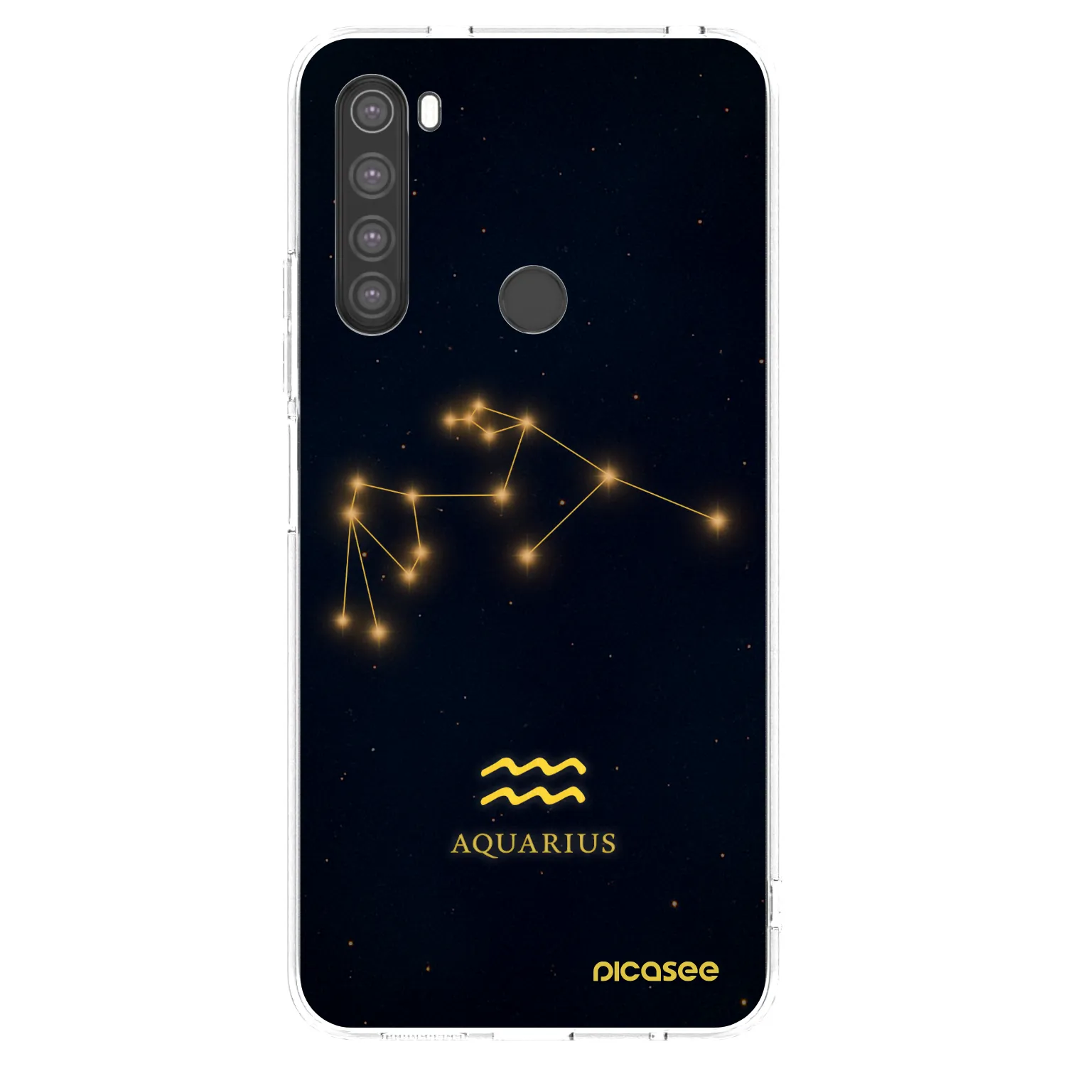 Picasee silikonowe przeźroczyste etui na Xiaomi Redmi Note 8 - AQUARIUS