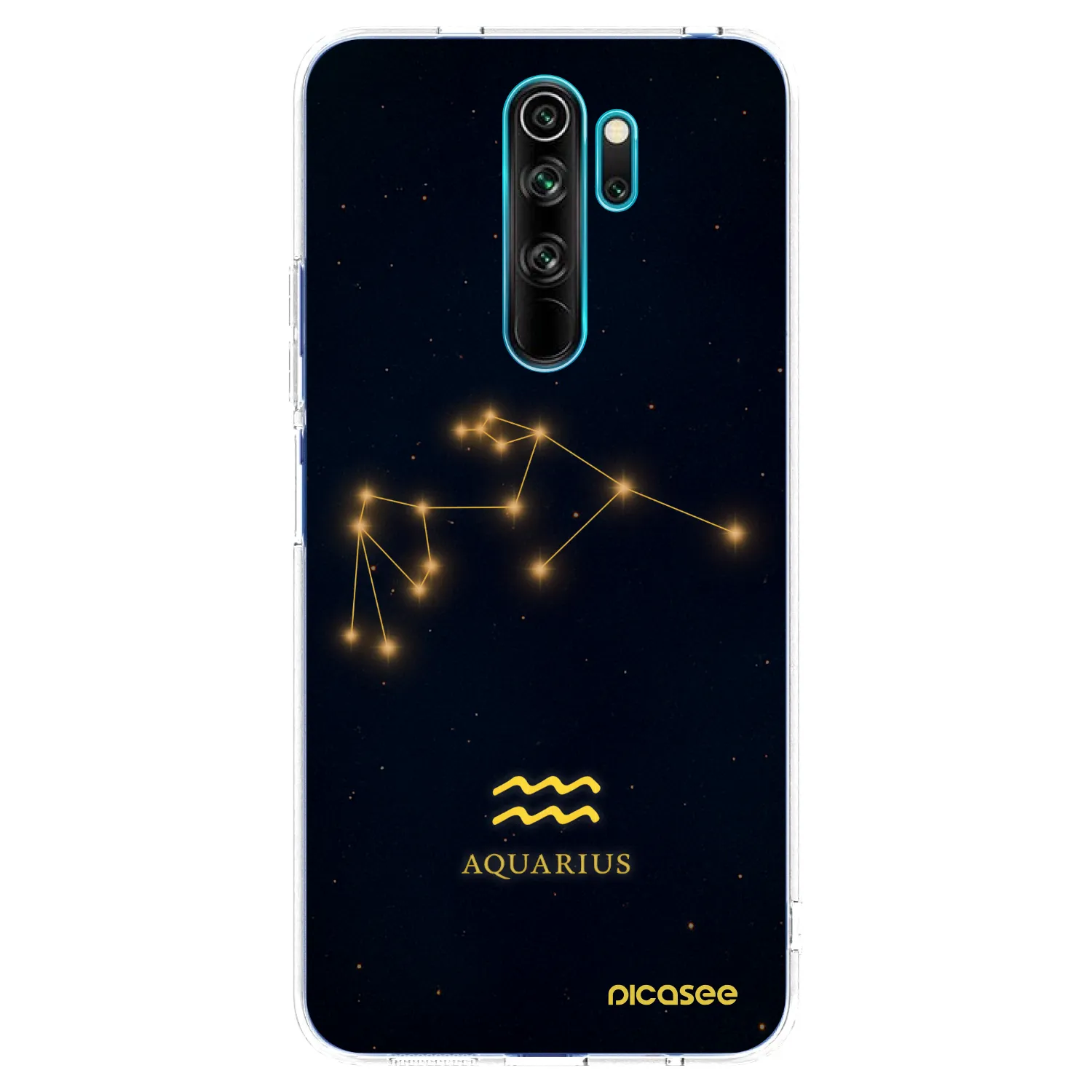 Picasee silikonowe przeźroczyste etui na Xiaomi Redmi Note 8 Pro - AQUARIUS