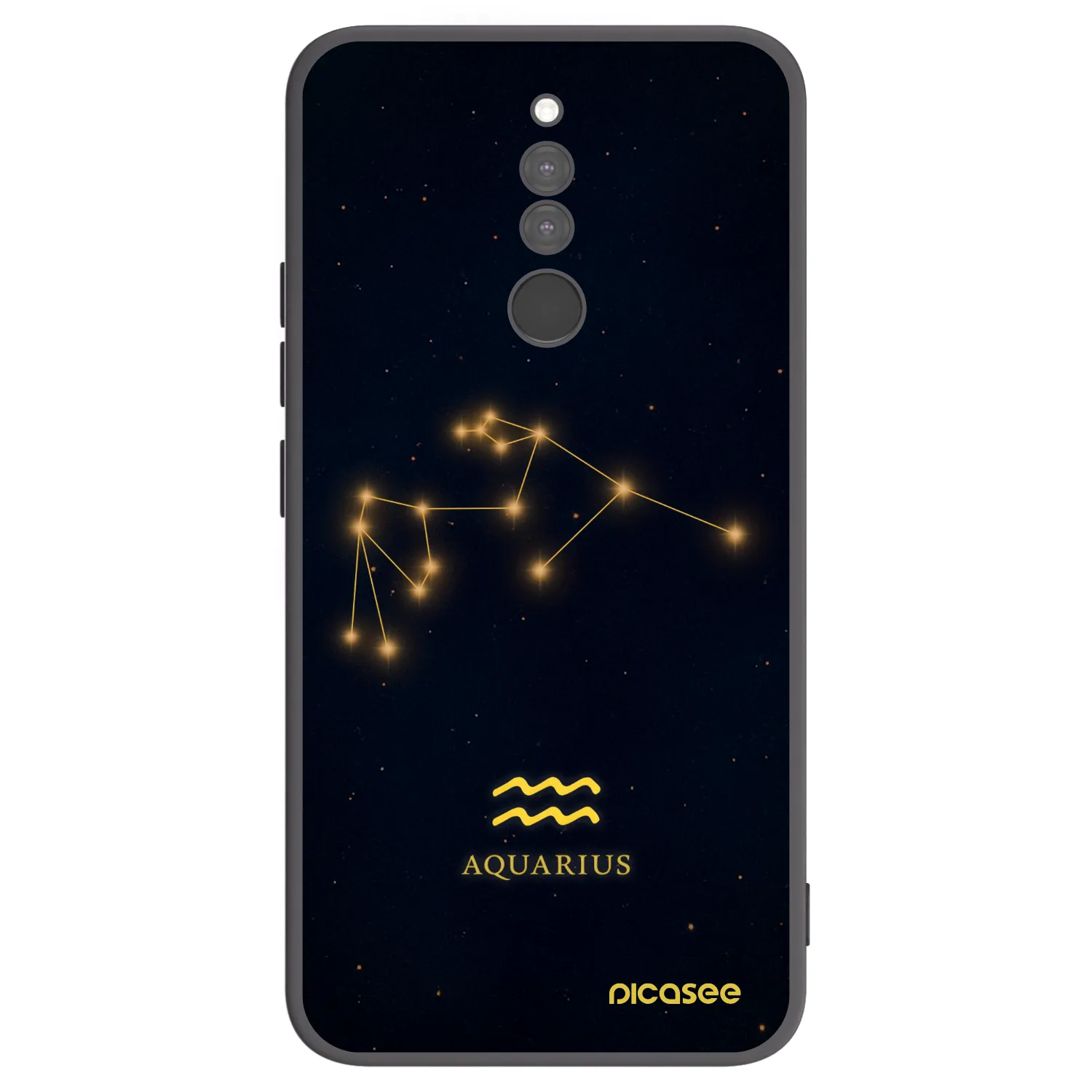 Picasee silikonowe czarne etui na Xiaomi Redmi 8 - AQUARIUS