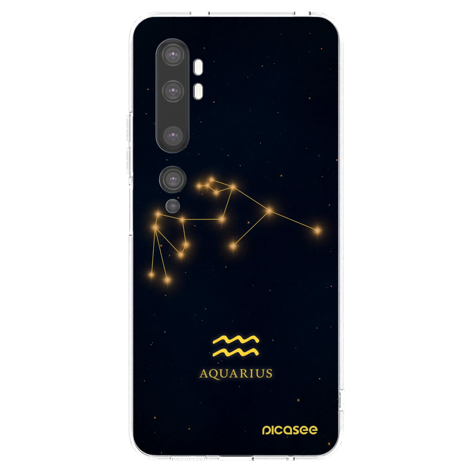 Picasee silikonowe przeźroczyste etui na Xiaomi Mi Note 10 (Pro) - AQUARIUS