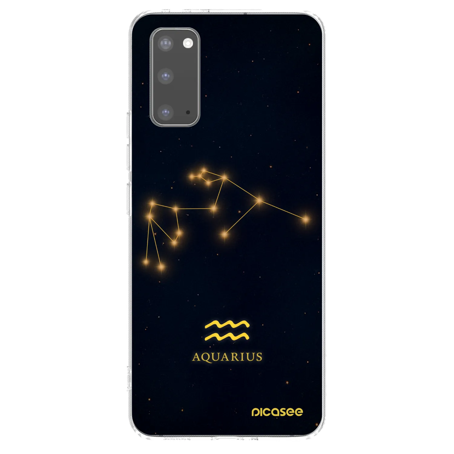 Picasee silikonowe przeźroczyste etui na Samsung Galaxy S20 G980F - AQUARIUS