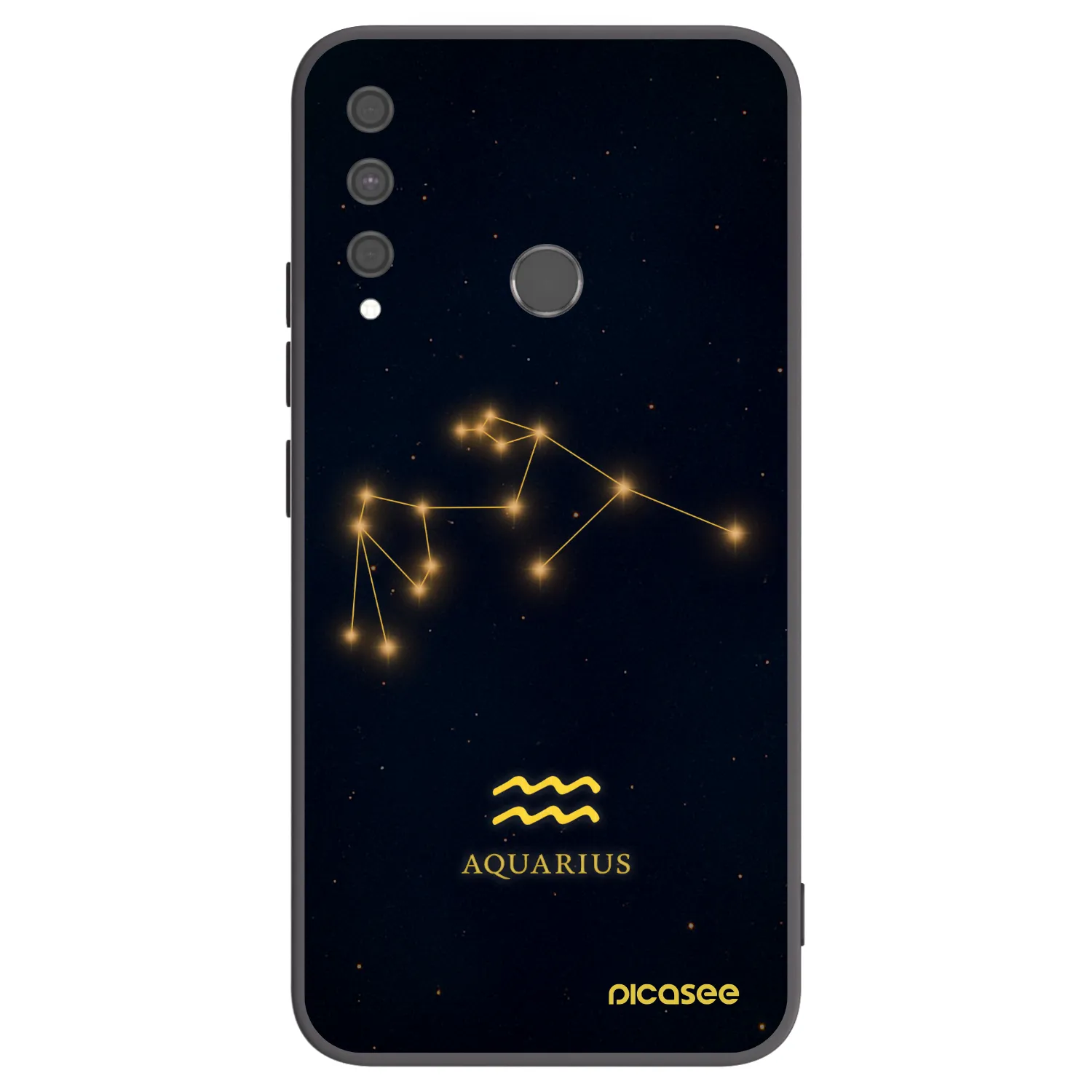 Picasee silikonowe czarne etui na Huawei P40 Lite E - AQUARIUS