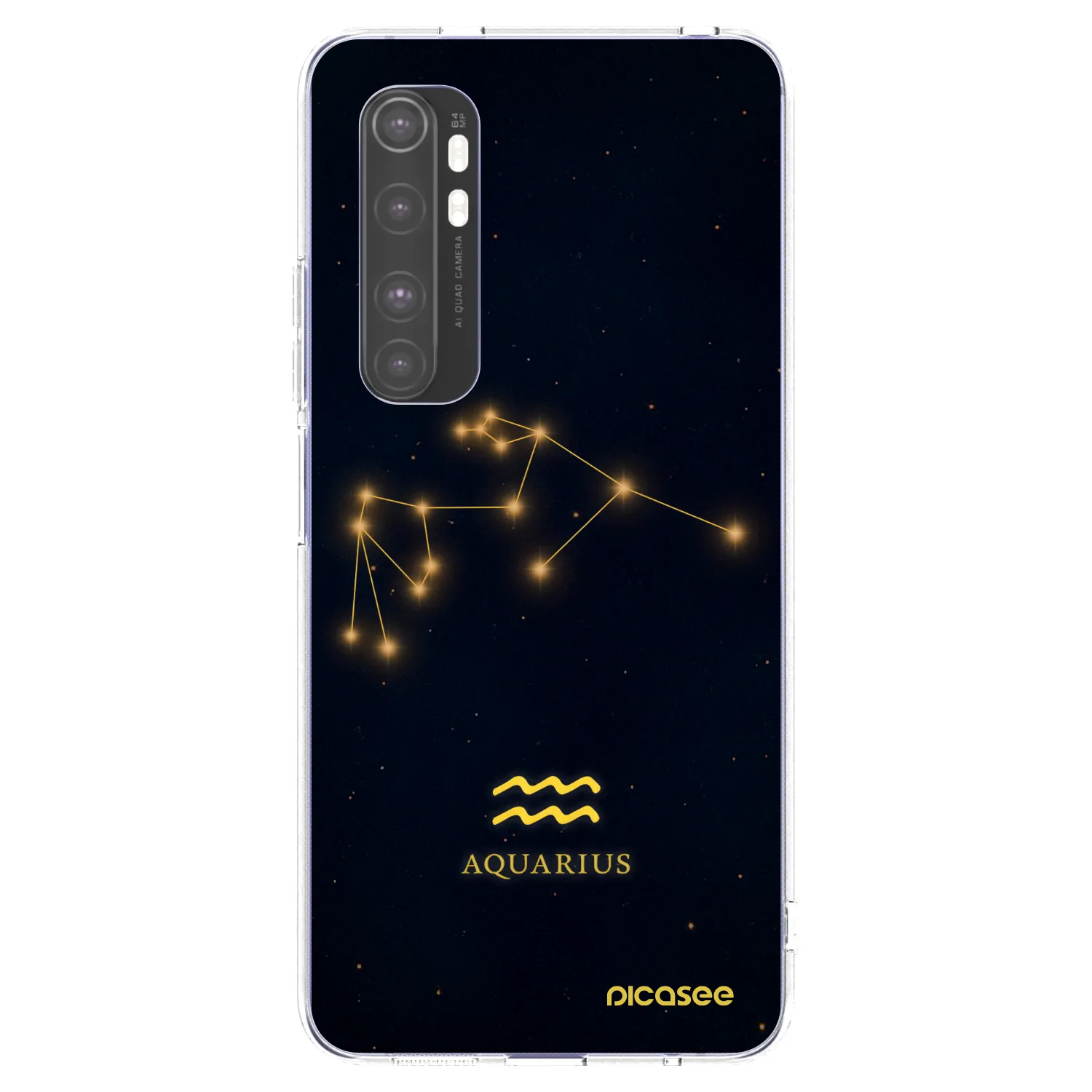 Picasee silikonowe przeźroczyste etui na Xiaomi Mi Note 10 Lite - AQUARIUS