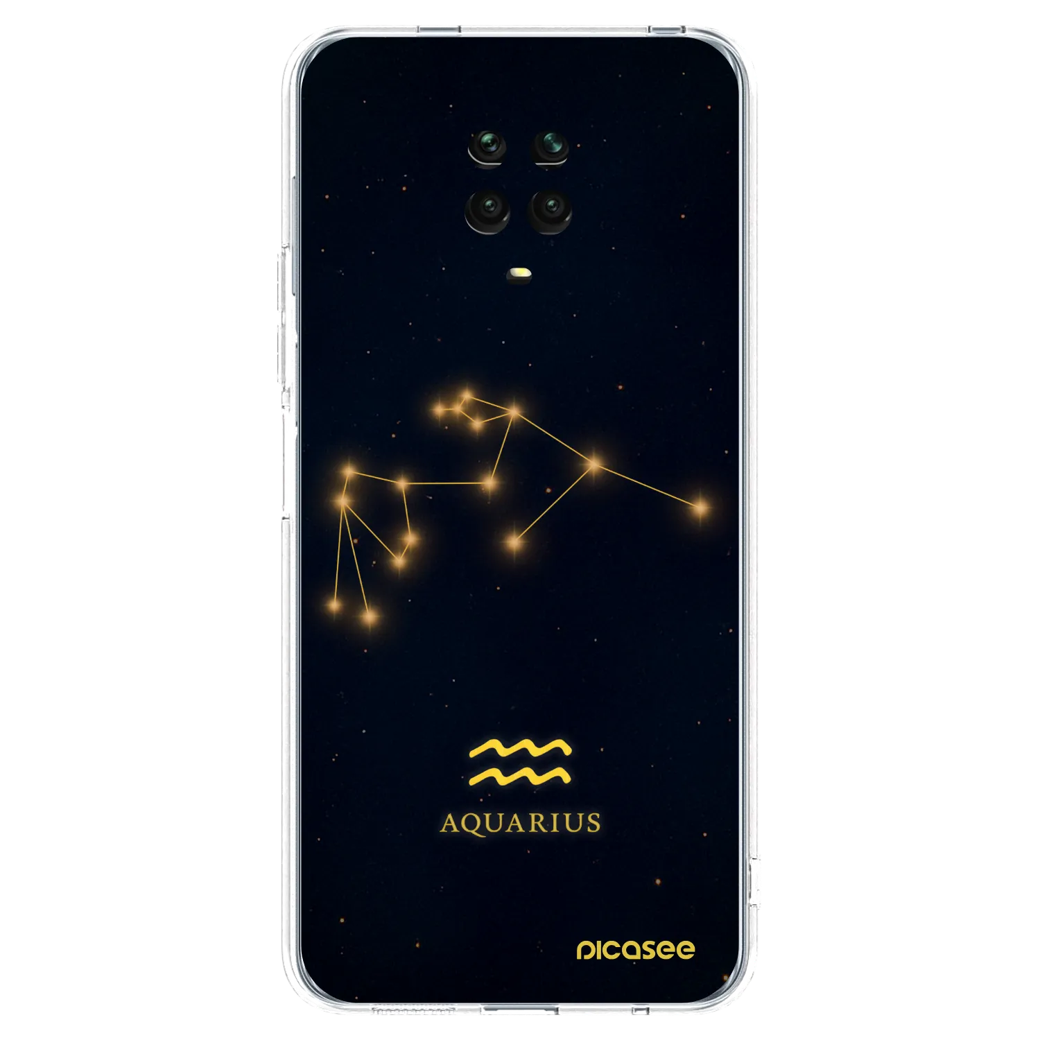Picasee silikonowe przeźroczyste etui na Xiaomi Redmi Note 9S - AQUARIUS
