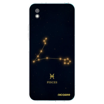 Picasee silikonowe czarne etui na Xiaomi Redmi 9A - PISCES