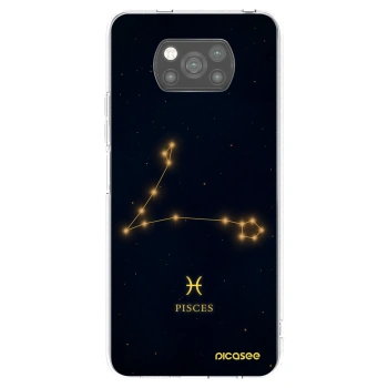 Picasee silikonowe czarne etui na Xiaomi Poco X3 - PISCES