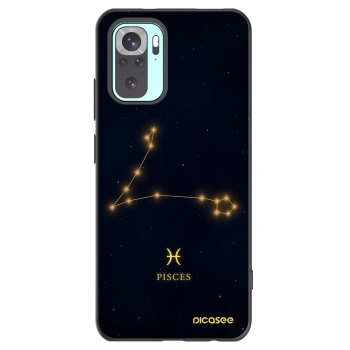 Picasee silikonowe czarne etui na Xiaomi Redmi Note 10 Pro - PISCES