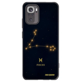 Picasee silikonowe czarne etui na Xiaomi Redmi Note 10S - PISCES
