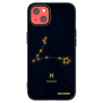 Picasee silikonowe czarne etui na Apple iPhone 13 - PISCES