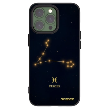 Picasee silikonowe czarne etui na Apple iPhone 13 Pro - PISCES