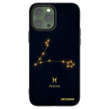 Picasee silikonowe czarne etui na Apple iPhone 13 Pro Max - PISCES