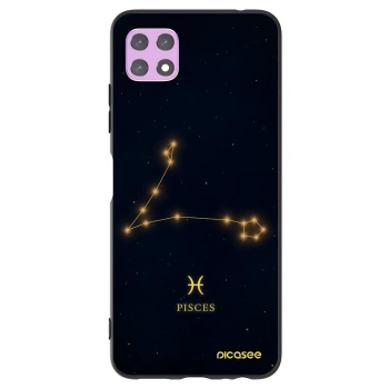 Picasee silikonowe czarne etui na Samsung Galaxy A22 A226B 5G - PISCES