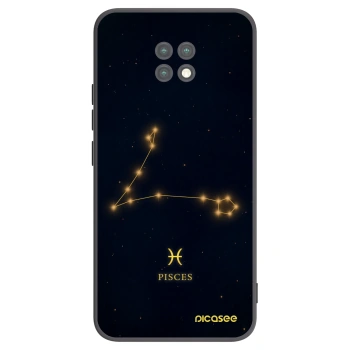 Picasee silikonowe czarne etui na Xiaomi Redmi Note 9T - PISCES