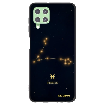 Picasee silikonowe czarne etui na Samsung Galaxy A22 A225F 4G - PISCES