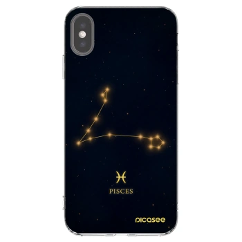 Picasee silikonowe przeźroczyste etui na Apple iPhone XS Max - PISCES