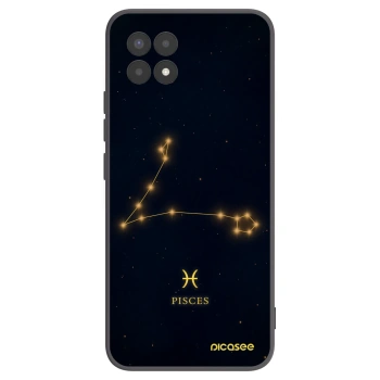 Picasee silikonowe czarne etui na Realme 8i - PISCES