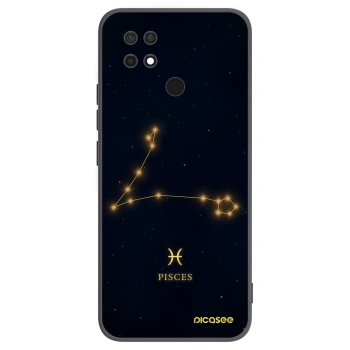 Picasee silikonowe czarne etui na Xiaomi Redmi 10C - PISCES