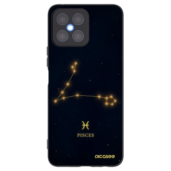 Picasee silikonowe czarne etui na Honor X8 4G - PISCES