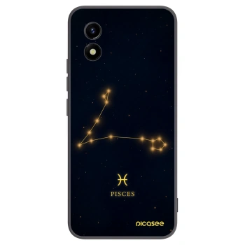 Picasee silikonowe czarne etui na Vivo Y01 - PISCES