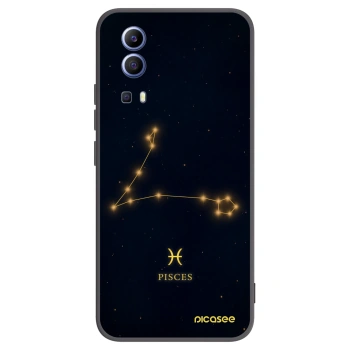 Picasee silikonowe czarne etui na Vivo Y52 5G - PISCES