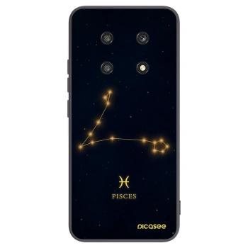 Picasee silikonowe czarne etui na Honor Magic4 Lite 5G - PISCES