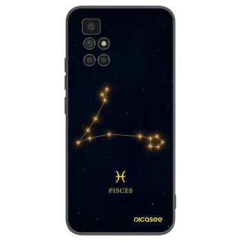 Picasee silikonowe czarne etui na Xiaomi Redmi 10 (2022) - PISCES