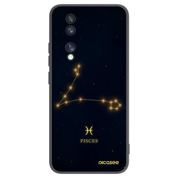 Picasee silikonowe czarne etui na Honor 70 - PISCES